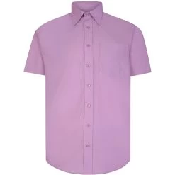 Bigdude Classic Short Sleeve Poplin Shirt Violet -Urban Fit Shop 0042e80f m30a6860