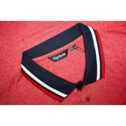 Bigdude Two Tone Contrast Polo Shirt Red -Urban Fit Shop 01ef3989 20bd23p03 22 red