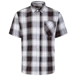 Bigdude Short Sleeve Check Shirt Black