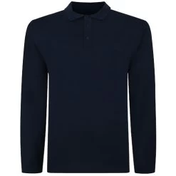 Bigdude Knitted Polo Jumper Navy