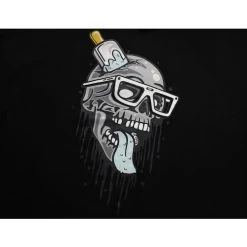 Bigdude Comic Skull Print Hoody Black -Urban Fit Shop 0343a50b bd23h02 01 black