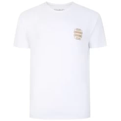 Bigdude Twin Pack Abstract Print T-Shirts Black/White -Urban Fit Shop 03c689ff twinpackteeabstract white 1