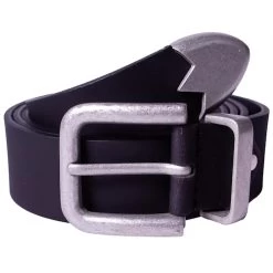 Chuck Metal Tipped Leather Belt Black