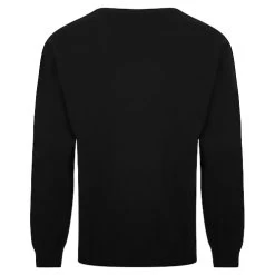 Bigdude Plain Crew Neck Knitted Jumper Black -Urban Fit Shop 0540316a crew20neck20jumper black 2