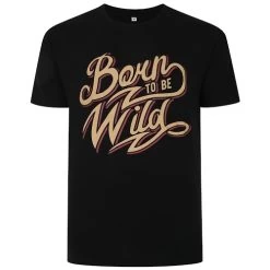 Bigdude Born To Be Wild Print T-Shirt Black