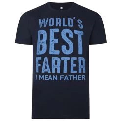 Bigdude World's Best Father Print T-Shirt Navy