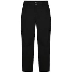 Bigdude Lightweight Elasticated Waist Cargo Trousers Black