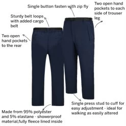 Bigdude Outdoor Showerproof Pants Navy -Urban Fit Shop 10252690 05
