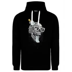 Bigdude Comic Skull Print Hoody Black