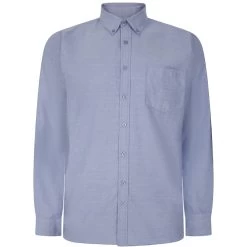 Bigdude Button Down Oxford Long Sleeve Shirt Royal Blue Tall