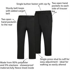 Bigdude Outdoor Showerproof Pants Black -Urban Fit Shop 13902f3d 06