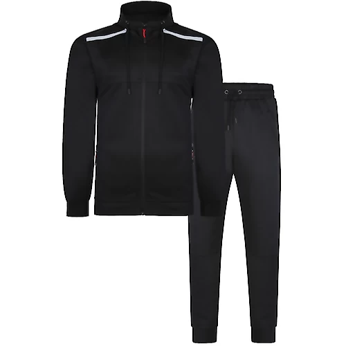 Bigdude Contrast Tricot Hooded Tracksuit Black 3 Bigdude Contrast Tricot Hooded Tracksuit Black