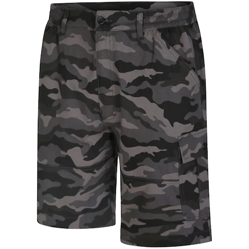 Bigdude Elasticated Waist Cargo Camo Shorts Charcoal 6 Bigdude Elasticated Waist Cargo Camo Shorts Charcoal - Image 4
