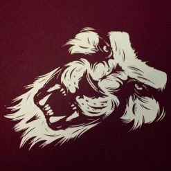 Bigdude Cut & Sew Lion Print T-Shirt Burgundy -Urban Fit Shop 1b51b050 img 8642