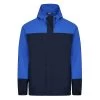 Bigdude Contrast Panel Showerproof Hooded Jacket Navy