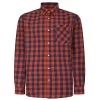 Bigdude Gingham Long Sleeve Shirt Orange -Urban Fit Shop 1d16d163 bd23ls07 01 1