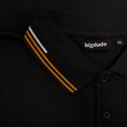 Bigdude Designer Tipped Polo Shirt Black -Urban Fit Shop 1d7ae322 img 8389
