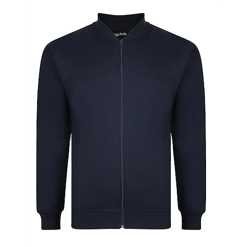 Bigdude Zip Thru Baseball Jacket Navy 3 Bigdude Zip Thru Baseball Jacket Navy