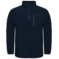 Bigdude 1/4 Zip Fleece Pullover Navy