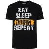 Bigdude Lightweight Lounge Printed T-Shirt Black
