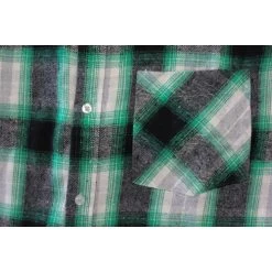 Bigdude Summer Long Sleeve Flannel Shirt Green -Urban Fit Shop 22b2f3b1 bd23ls01 13 1