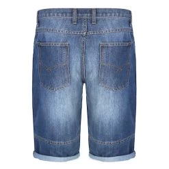 Bigdude 3/4 Length Denim Shorts Mid Wash -Urban Fit Shop 25374cf5 bd22shc3 02 midwash 3