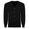 Bigdude Plain V-Neck Knitted Cardigan Black Tall -Urban Fit Shop 29ec257e bd21car01 01 front
