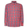 Bigdude Button Down Long Sleeve Check Shirt Light Red -Urban Fit Shop 3037c676 bd23ls19 03 1