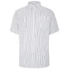 Bigdude Striped Short Sleeve Shirt Grey/White