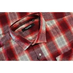 Bigdude Summer Long Sleeve Flannel Shirt Red Tall -Urban Fit Shop 319605d5 bd23ls01 22