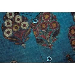 Bigdude Relaxed Collar Peacock Print Short Sleeve Shirt Denim -Urban Fit Shop 320c51f1 bd23ss03 07 1