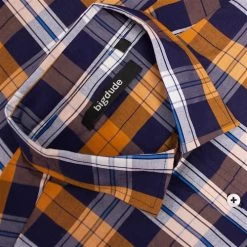 Bigdude Short Sleeve Check Shirt Orange -Urban Fit Shop 332b4dc9 img 8838