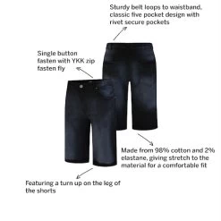 Bigdude Stretch Turn Up Denim Shorts Black -Urban Fit Shop 394c439c shorts