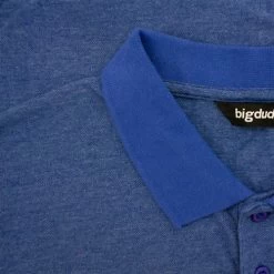 Bigdude Buttoned Pocket Polo Shirt Royal Blue Marl -Urban Fit Shop 3a4a85f4 img 8692