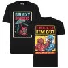 Bigdude Retro Print Twin Pack T-Shirts Black/Black -Urban Fit Shop 3d4d96e6 220pack