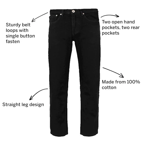 Bigdude Regular Fit Jeans Black 5 Bigdude Regular Fit Jeans Black - Image 3