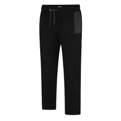 Bigdude Contrast Joggers With Zip Pockets Black/Charcoal