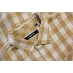 Bigdude Summer Long Sleeve Flannel Shirt Beige -Urban Fit Shop 465c8168 bd23ls01 65