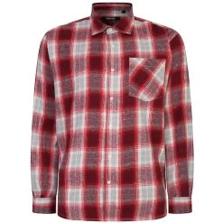 Bigdude Summer Long Sleeve Flannel Shirt Red Tall