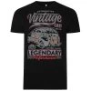 Bigdude Vintage Car Print T-Shirt Black