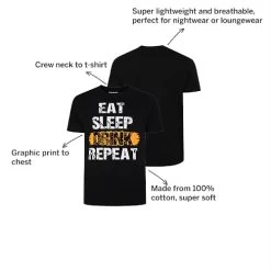 Bigdude Lightweight Lounge Printed T-Shirt Black -Urban Fit Shop 4ec9b832 04