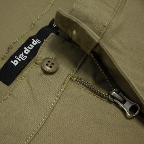 Bigdude Stretch Chino Shorts Light Khaki 7 Bigdude Stretch Chino Shorts Light Khaki - Image 5