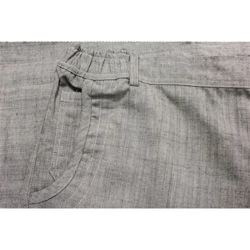 Bigdude Linen Look Elasticated Waist Chino Shorts Charcoal 8 Bigdude Linen Look Elasticated Waist Chino Shorts Charcoal - Image 6