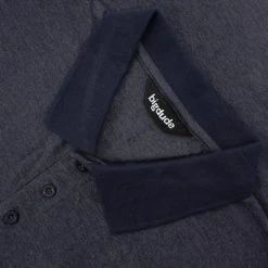 Bigdude Buttoned Pocket Polo Shirt Navy Marl -Urban Fit Shop 56903630 img 8699