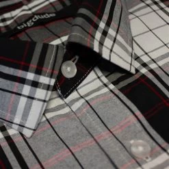 Bigdude Long Sleeve Check Shirt Black Tall -Urban Fit Shop 57eb5373 img 8846
