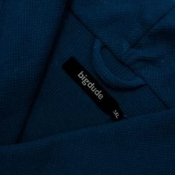 Bigdude Knitted Waffle Dressing Gown Navy -Urban Fit Shop 59e06628 img 8187