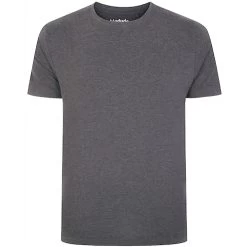 Bigdude Plain Crew Neck T-Shirt Charcoal -Urban Fit Shop 5dac22c0 bd101 04 charcoal 1