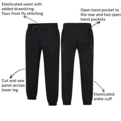 Bigdude Cut & Sew Panel Joggers Black -Urban Fit Shop 6058eced 041