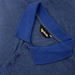 Bigdude Buttoned Pocket Polo Shirt Royal Blue Marl -Urban Fit Shop 60675c68 img 8694
