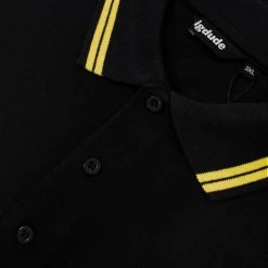 Bigdude Tipped Polo Shirt Black/Yellow -Urban Fit Shop 60c223a0 img 8214